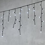 Светодиодная бахрома Legoled 3.1*0.5 м, 120 холодных белых LED, черный КАУЧУК, соединяемая, IP54