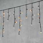 Светодиодная бахрома Legoled 3.1*0.5 м, 120 желтых LED, черный КАУЧУК, соединяемая, IP54