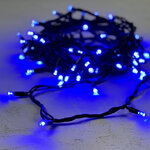 Уличная гирлянда 24V Legoled 75 синих LED лампы, 10 м, черный КАУЧУК, соединяемая, IP54