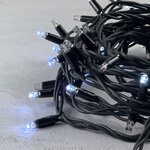 Уличная гирлянда Legoled 75 холодных белых LED ламп 10 м, мерцание 100%, черный КАУЧУК, соединяемая, IP44