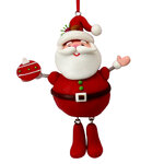 Елочная игрушка Радостный Санта 12 см, подвеска