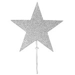 Макушка Звезда 40 см серебряная, пеноплекс