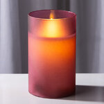 Светодиодная свеча с имитацией пламени Magic Flame в стакане 12.5 см фиолетовая