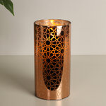Светодиодная свеча в стакане Bronzetta 15 см, на батарейках
