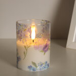 Светодиодная свеча с имитацией пламени Mone Locarno в стакане 10 см