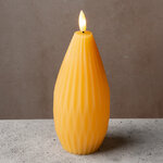 Светодиодная свеча с имитацией пламени Грацио 15 см желтая, на батарейках