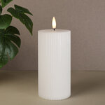 Светодиодная свеча с имитацией пламени Грацио 15 см белая, батарейка