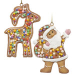 Набор елочных игрушек Новогодние Прянички 9 см, 2 шт, подвеска