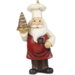 Елочная игрушка Санта с пряничной елочкой - Белобородый Сластена 9 см, подвеска