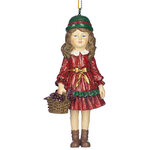 Елочная игрушка Девочка Джаннет с корзинкой 12 см