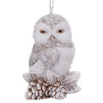 Елочная игрушка Сова Лори на шишках 8 см