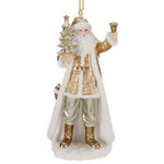 Елочная игрушка Санта-Клаус из Эдинбурга с золотой елочкой 11 см