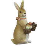 Подвесное украшение Happy Easter - Кролик с корзинками 9 см