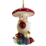 Елочная игрушка Мухоморы Дивнолесья: Грибочек Мэтти 10 см