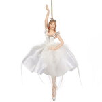 Елочная игрушка Балерина Летиция Орфэлла - Вальс Белоснежного Лотоса 18 см, подвеска
