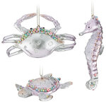 Набор елочных игрушек Морское Трио - Pearl Kingdom 10 см, 3 шт