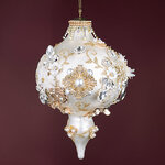 Коллекционная стеклянная елочная игрушка Bella - Kings Jewel 21 см