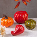 Декоративные фигурки Дары Осени с зеленой тыквой 4 шт