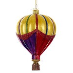 Стеклянная елочная игрушка Воздушный шар Шарль 9 см, подвеска