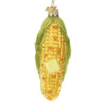 Стеклянная елочная игрушка Кукуруза 11 см, подвеска
