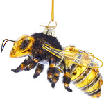 Стеклянная елочная игрушка Пчёлка Миэль - Корсиканская путешественница 10 см, подвеска