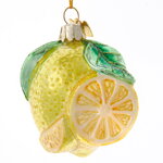 Стеклянная елочная игрушка Лимон - Sicilian Sun 6 см, подвеска