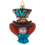 Стеклянная елочная игрушка Шляпник - Imaginary Alice 12 см