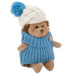 Мягкая игрушка Ёжик Колюнчик в шапке с голубым помпоном 20 см, Orange Life