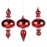 Набор стеклянных елочных игрушек Arellano Lucero 15 см красный, 12 шт, подвеска