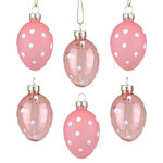 Набор пасхальных украшений Pinky Easter 6 см, 6 шт, стекло