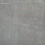 Светодиодная бахрома Quality Light 3.1*0.5 м, 150 красных LED, прозрачный ПВХ, соединяемая, IP44