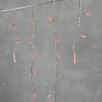 Светодиодная бахрома Quality Light 3.1*0.5 м, 150 красных LED, мерцание, прозрачный ПВХ, соединяемая, IP44