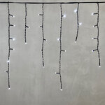 Светодиодная бахрома Quality Light 3.1*0.5 м, 150 холодных белых LED, черный ПВХ, соединяемая, IP44