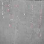 Светодиодная бахрома Quality Light 3.1*0.5 м, 150 красных LED, холодное мерцание, прозрачный ПВХ, соединяемая, IP44