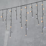 Светодиодная бахрома Quality Light 3.1*0.5 м, 150 экстра теплых LED, холодное мерцание, черный ПВХ, соединяемая, IP44