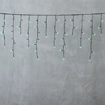 Светодиодная бахрома Quality Light 4.9*0.5 м, 240 зеленых LED, черный ПВХ, соединяемая, IP44