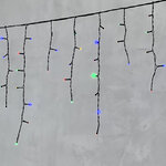 Светодиодная бахрома Quality Light 4.9*0.5 м, 240 разноцветных LED, черный ПВХ, соединяемая, IP44