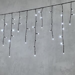 Светодиодная бахрома Quality Light 4.9*0.5 м, 240 холодных белых LED, черный ПВХ, соединяемая, IP44