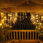 Светодиодная бахрома Quality Light 4.9*0.5 м, 240 желтых LED, черный ПВХ, соединяемая, IP44