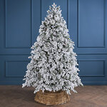 Искусственная елка Принцесса льда заснеженная с шишками 245 см, ЛИТАЯ + ПВХ + Леска