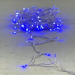 Светодиодная гирлянда 24V Quality Light 100 синих LED ламп 10 м, прозрачный ПВХ, соединяемая, IP44