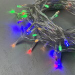 Светодиодная гирлянда Quality Light 100 разноцветных LED ламп 10 м, прозрачный ПВХ, соединяемая, IP44