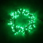 Светодиодная гирлянда 24V Quality Light 100 зеленых LED ламп 10 м, черный ПВХ, соединяемая, IP44