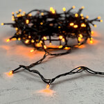 Светодиодная гирлянда 24V Quality Light 100 желтых LED ламп 10 м, черный ПВХ, соединяемая, IP44