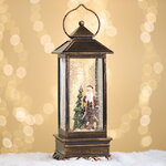 Новогодний фонарь - снежный шар Норберг с Сантой 31 см, на батарейках