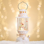 Новогодний фонарик Снежный вихрь со Снеговиком 33 см, LED подсветка, на батарейках