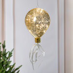 Декоративный подвесной светильник Воздушный Шар - Космо Gold 15 см, 6 теплых белых LED ламп, на батарейках