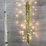 Светящееся новогоднее украшение Сосулька Космо Gold 45 см, 10 теплых белых LED ламп, на батарейках