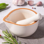 Керамическая ступка с пестиком Beeston 13 см бежевая