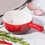 Керамическая кокотница Мальта 7 см красная